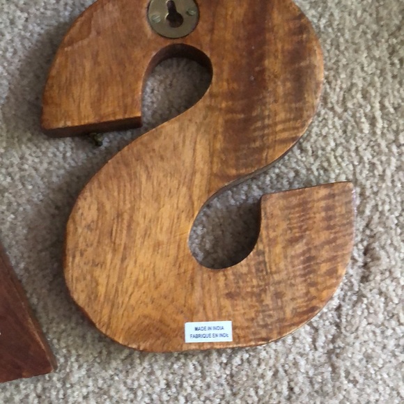 Urban outfitters wood letters. Made in India. $18 for all three - Picture 7 of 8